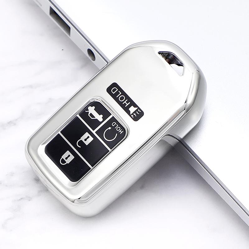 TPU Car Smart 4/5 Button Key Cover Bag Shell Case Holder for Honda Accord Civic CRV HRV Pilot Fit Freed Odyssey Vezel 2018-2022
