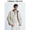 UR Men's Retro Plaid Contrast Lapel Padded Jacket