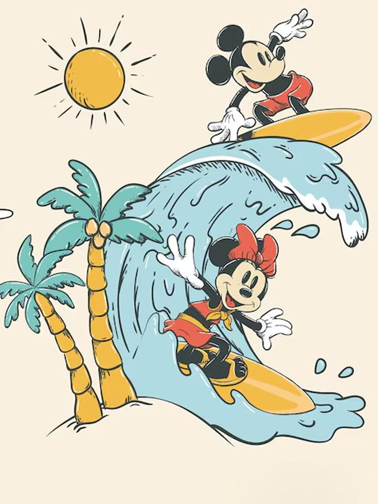 DIY Diamond Painting Mickey Minnie Is Surfing Cross Stitch Kit Mosaic Art Diamond Painting Full Circle Diamond Home Decoration