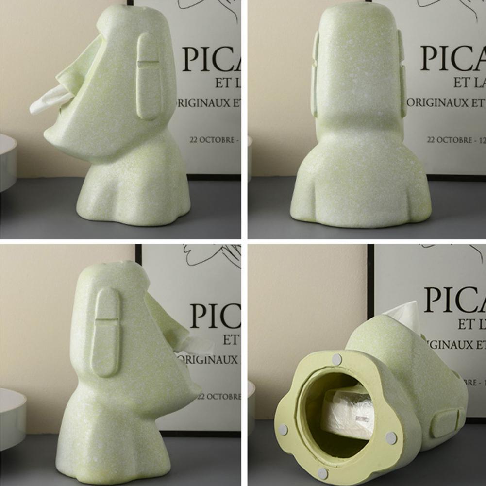Tissue Holder Nordic Style Napkins Case Space Saving Napkin Holder Statue Design Paper Towel Box Stone Portrait Tissue Box