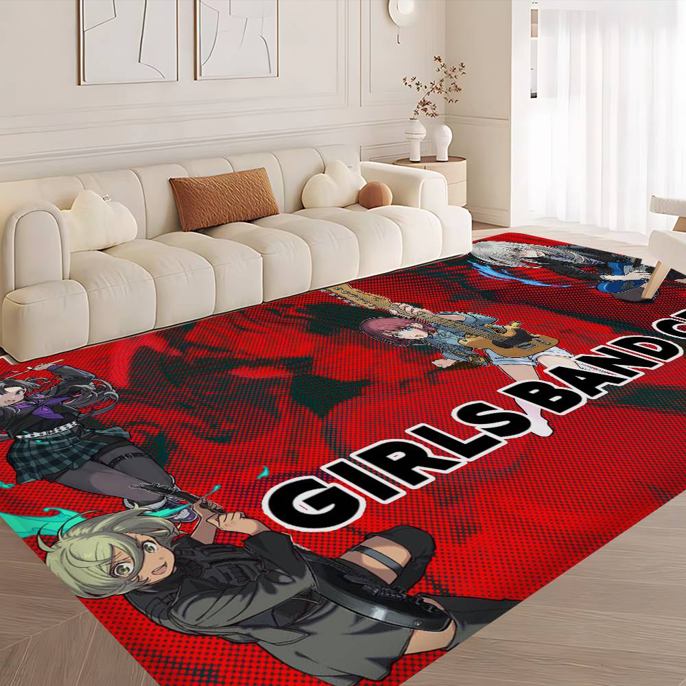 Anime Band Girls Band Cry Door Mat Washable Non-Slip Living Room Sofa Chairs Area Mat Kitchen Doormat Area Rug
