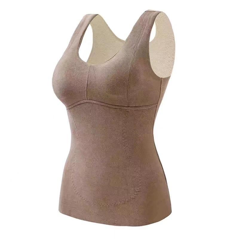 

Autumn and Winter Fleece Thermal Vest for Women Thickened and Heat-Generating Base Layer Seamless Inner Wear Warm Underwear XL хаки