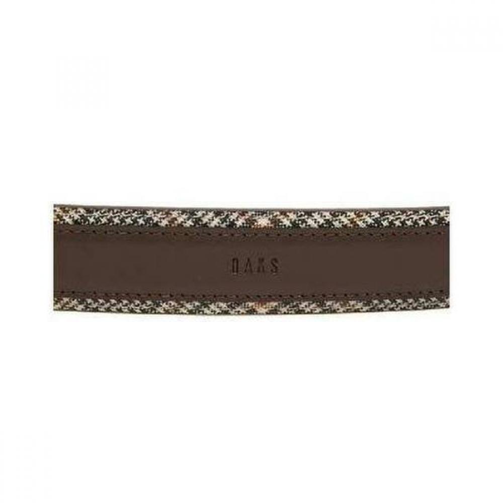 Daks Dark Brown Leather Check Line Belt Dbbe2f722w3