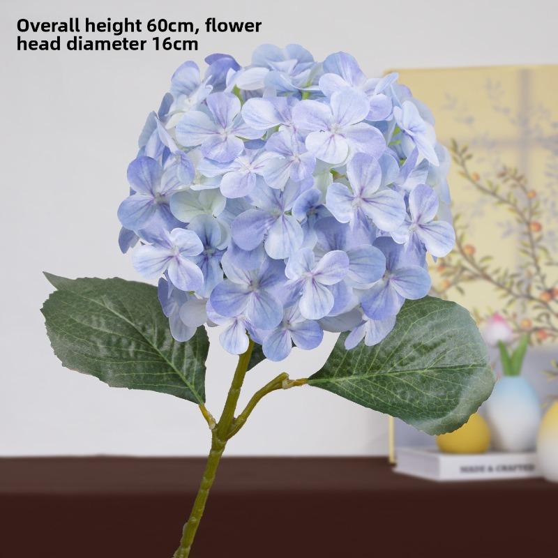 Искусственная гортензия Свадебный зал Домашнее украшение Орнаменты, Искусственная гортензия Искусственные цветы 60cm светло-синий