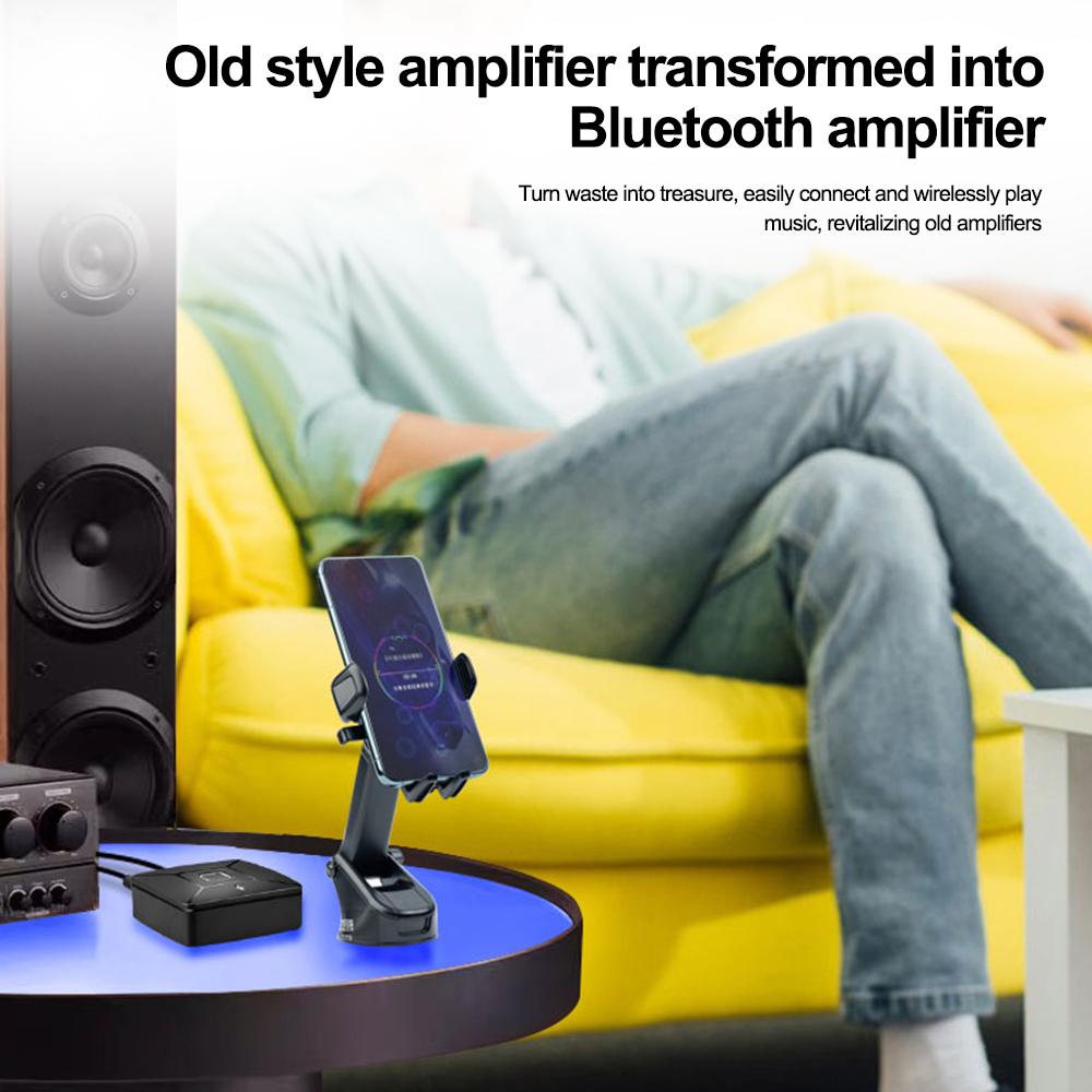 Bluetooth 6.0 Audio Receiver Wireless Stereo Music Hi-Fi 3.5mm Jack 2RCA Adapter Receivers with Mic for Car Speaker PC