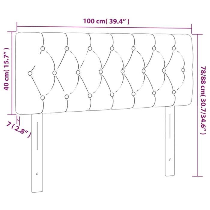 VidaXL Tête de Lit à LED Meuble de Chambre à Coucher Accessoire de Lit Simple Tête de Cadre de Lit Intérieur Rose 3121995