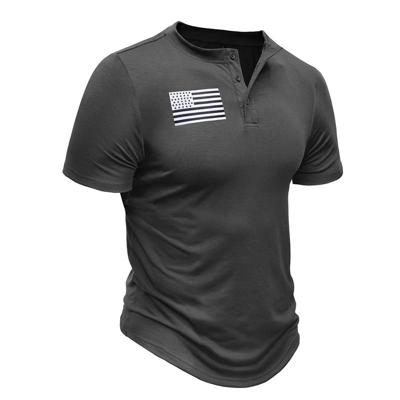 Men's Slim Fit Henley Shirts Casual Short Sleeve 3-Button T-Shirts Basic Comfort Lightweight Tee Shirts for Men Summer Stretch Workout Training Tops