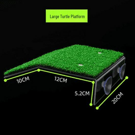 Turtle Climbing and Rest Platform with Simulated Grass and Hiding Slope