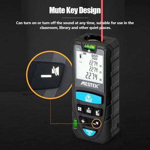 Rakuby Distance Meter, 50m/70m/100m Measurement Range, Distance/Area/Volume/Continuous Measurement, Portable, Compact, Easy to Use, DIY Surveying Equi