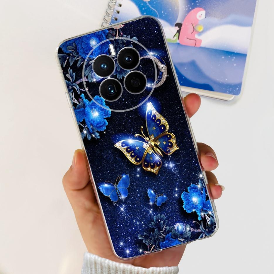For Huawei Mate 50 Pro Case Stylish Butterfly Flowers Soft Slim Fundas Phone Case For Huawei Mate 50 Mate50 Pro Back Cover Coque