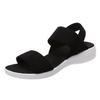 Women's 2024 Summer Casual Sandals: Thick Sole Wedge with Elastic Band & Open Toe, Plus Size Available