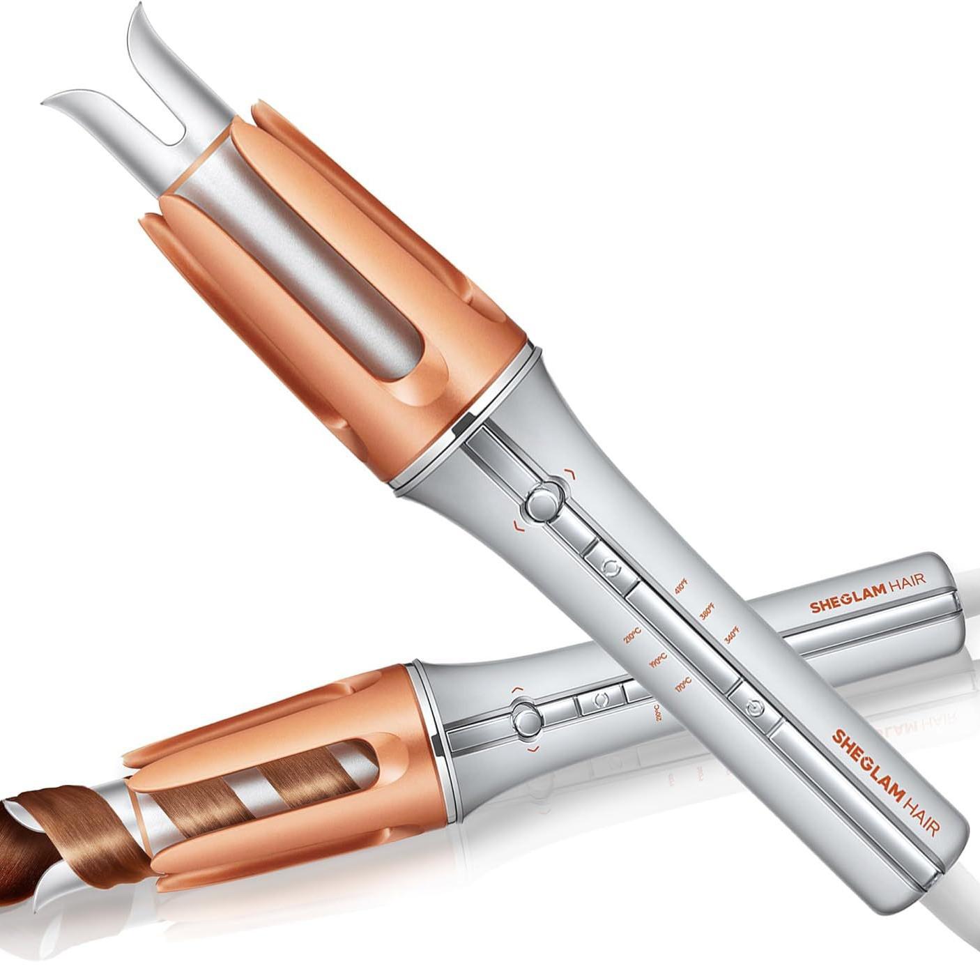 Middle East Bestseller: 25mm Automatic Rotating Curling Iron for Effortless Curls 25mm, No Display, 3-Temperature Settings - QW40