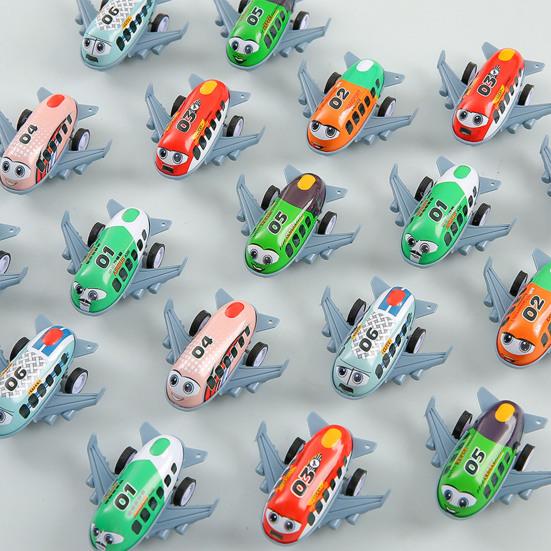 12Pcs Pull Back Wind-up Airplane Toy Educational Spring Clockwork Aircraft Toy Toddlers Boys Girls Stress Relief Mini Plane Model Toy