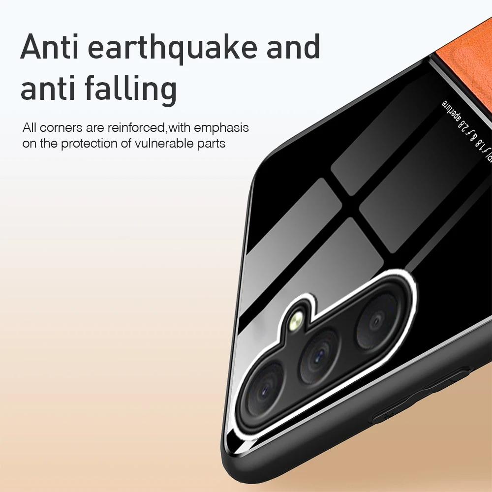 Husă cu Textură de Piele Pentru Samsung Galaxy M15 M35 M55 M34 M54 A06 A16 A15 5G A25 A35 A55 Husă Coque Fundas Capa cu Absorbție Magnetică