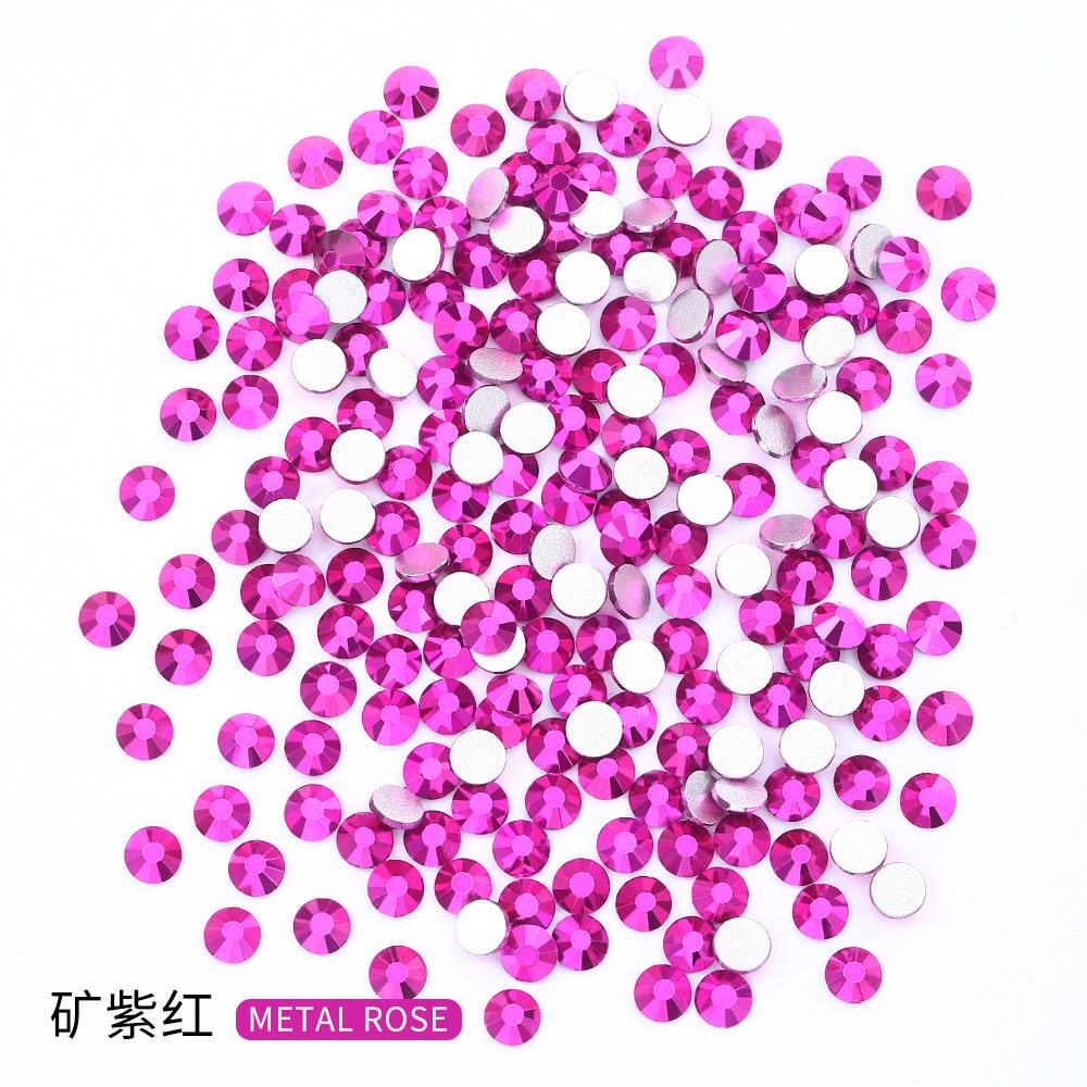 New Color Velvet Purple Electroplated Manicure Flat Bottom Rhinestone, Crystal Glass Drill Diy Manicure Nail Decorative Accessories