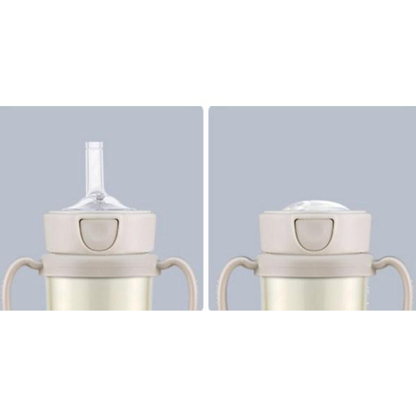Gromimi Infant One-Touch Cap Straw Cup, 1 pc, Earl Gray