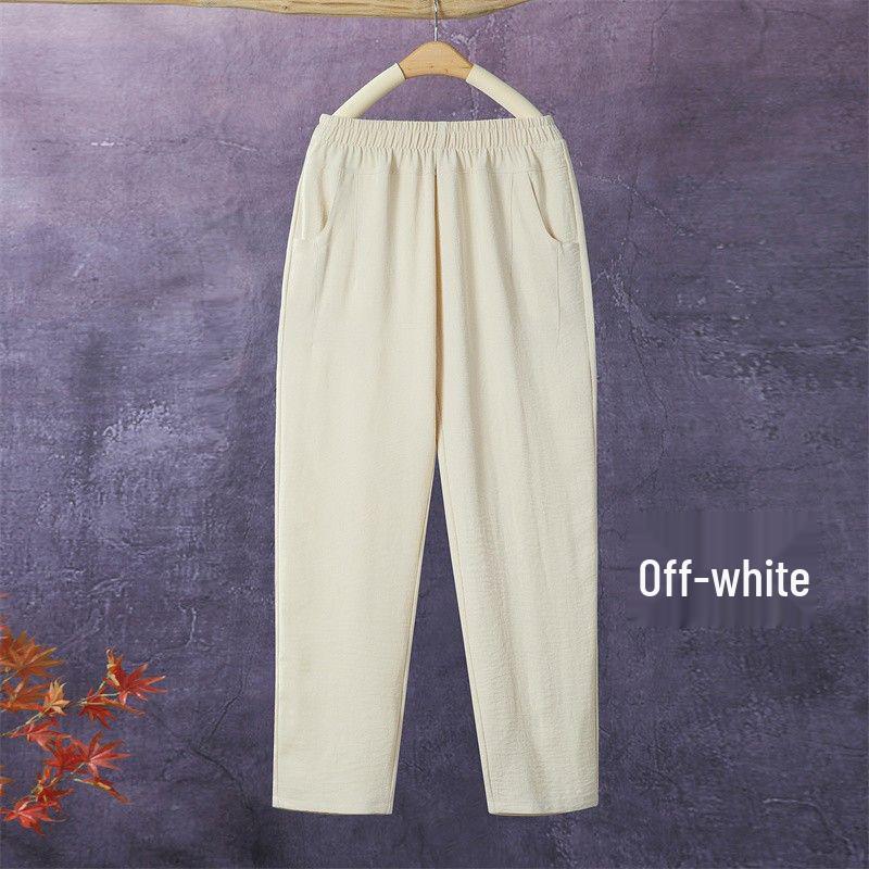 

Women s Ice Silk High-Waisted Harem Pants - Summer Cool, Loose Fit, Elastic Waist, Lightweight Casual Jeans XL for 42.5-52.5 kg