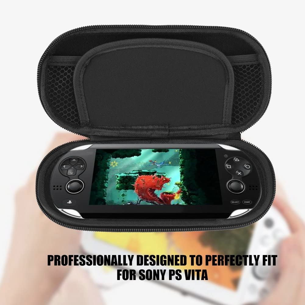 RDFJ PSVita Hard Protective Cover for PS Vita PSV Storage Case Pouch, 2000/1000/PSP, (Black)