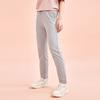 Anta Training Series Solid Color Logo Mid Waist Straight Leg Cuffed Sports Pants Women pants Gray Heather-Gray 962357301-2