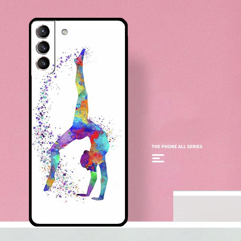 Gymnastics Watercolor Printing Phone Case For Samsung Galaxy S25 S26 Ultra S20 S21 S22 S23 S24 S10 Plus S25 FE Cover Coque