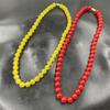 10mm Rode Agaat & Gele Agaat Kralenketting voor Vrouwen - Sleutelbeenontwerp