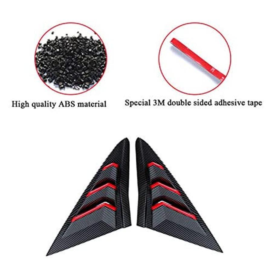 Side Air Vent Window Louver Cover For Honda Civic 2016-21 10th Hatchback Type R