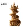 Fantasy Room Decor 3D Printed Spire Castle Ornament with Spiral Staircase, Resin Sculpture, Retro PLA Plastic Crafts Fairy Tale Desktop Decoration for