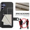 For Samsung Galaxy S25 Case RFID Blocking Card Holder Kickstand TPU + PU Leather Phone Back Cover