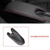 Black+Red Line Console Armrest Box Leather Cover Trim For Cadillac ATS 2013-