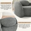 Minimalist Teddy Fleece Sofa with Rounded Design, Soft Upholstered Couch with Cushion, Versatile for Living Room, Bedroom and Studio, Gray