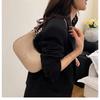 French Style Faux Leather Shoulder Bag for Women with Bow Knot Decoration Tote Handbag
