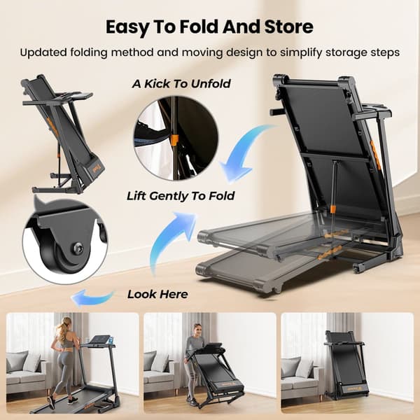 Formill Foldable Treadmill 12 Programs 14 km/h Electric Treadmill, Formill FT61