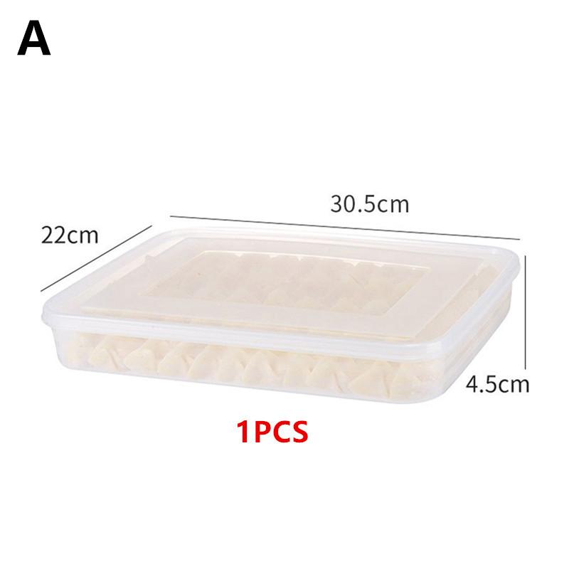 Kitchen Storage Box Refrigerator Organizer Transparent Food Containers Tray For Dumpling Fruits Vegetables Meat Cake