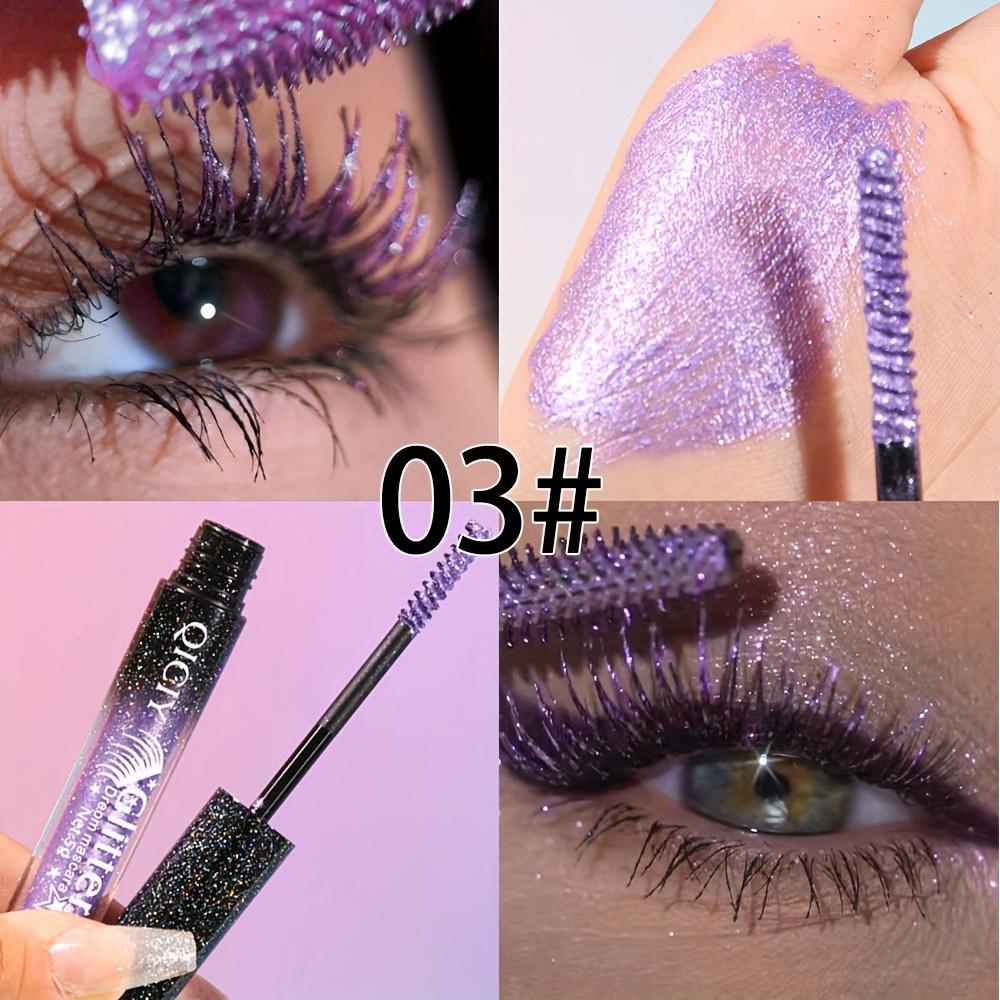 Funkelnder Metallischer Mascara Langanhaltend & Wischfest Glitzerndes Volumen & Lifting mit Metall-Bürstenkopf Make-up Geschenk für Party, Täglichen Gebrauch