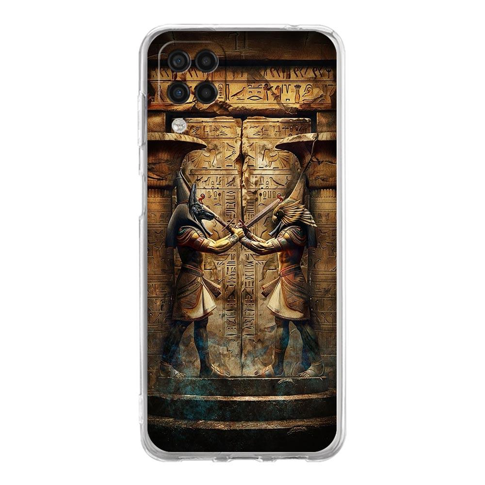 Phone Case For Samsung A13 A33 A35 A55 A73 A53 A23 A51 A71 A21S A31 A41 A05s A03S A15 A25 5G Cover Ancient Egypt God Pyramid