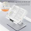 Two Axises Adjustable Foldable Laptop Book Stand Aluminum Construction 360 Rotation Clear Acrylic Ergonomic Holder