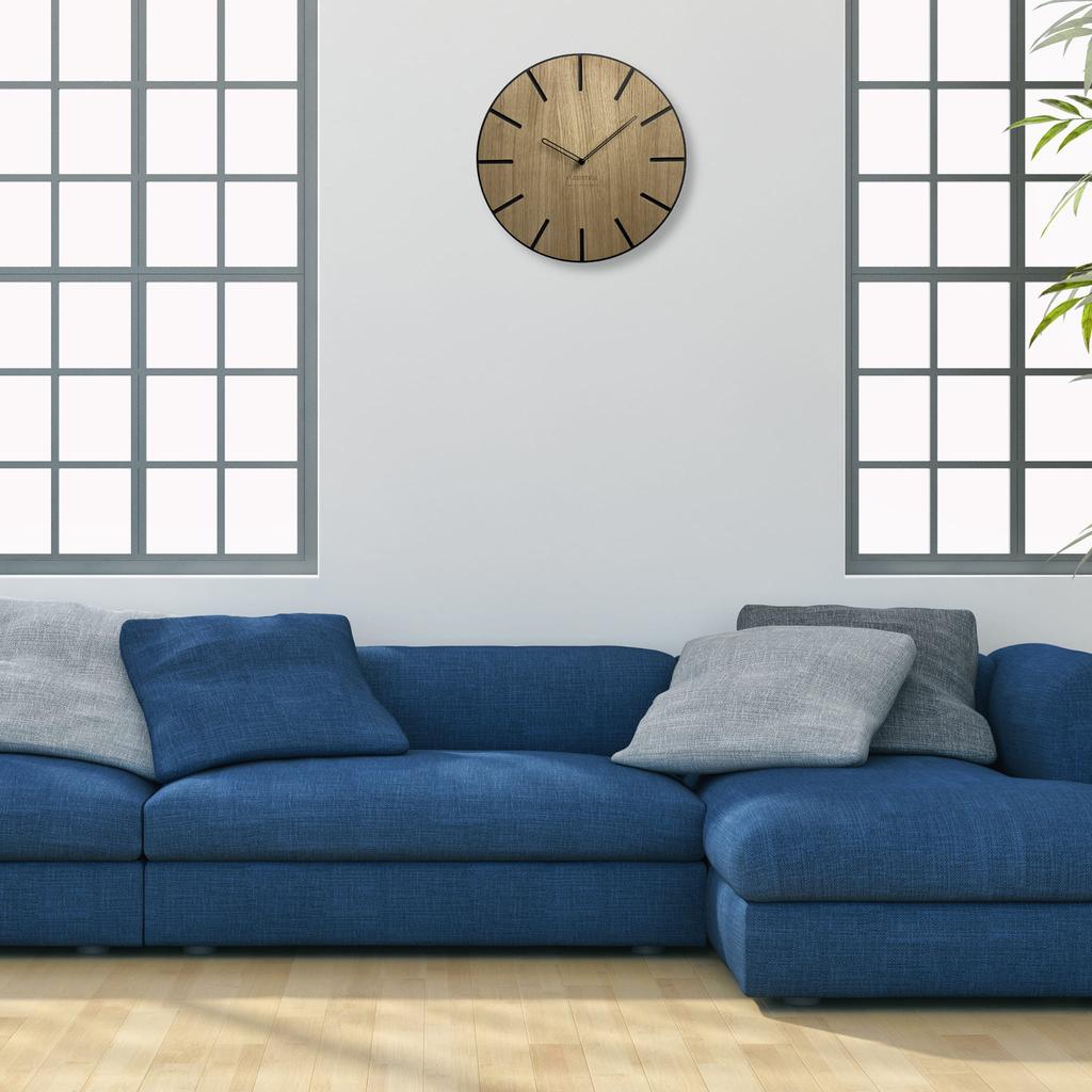 Wooden Wall Clock Wood Art 30cm