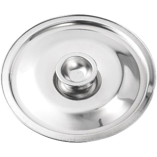Milisten Stainless Steel Taste Cup Lid Mini Saucepan Lid Cookware Metal Seasoning Universal for Pots and Pans Universal Pot Stainless Steel 8 Inch