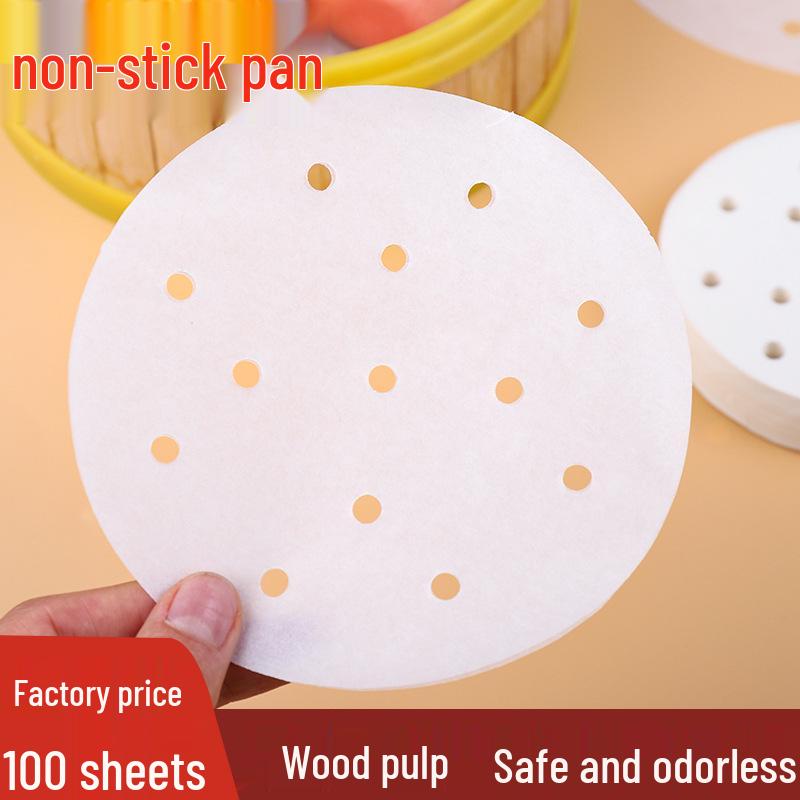 

Disposable Food-Grade Steamer Mat for Buns - Oil-Resistant Paper Pad 3 inch (7.6 cm)