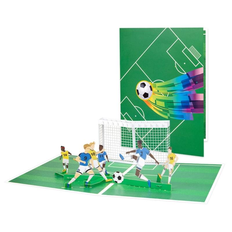 Football Handmade 3D Popup Card,Popup Greeting Card,Sports Card,Happy Birthday Card Father Day Cards with Envelope 1