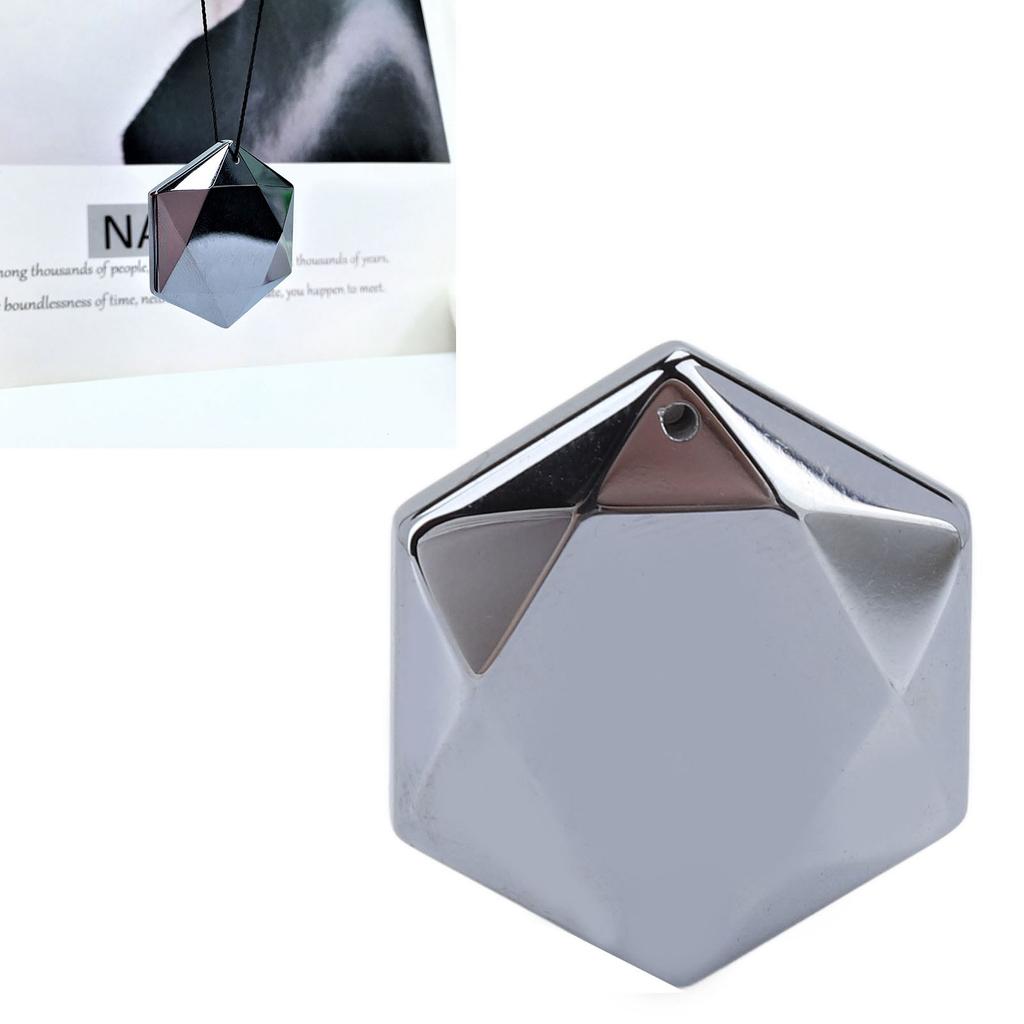 Terahertz Pendant Natural  Hexagram Fashionable Simple Necklace Charm for Men Women