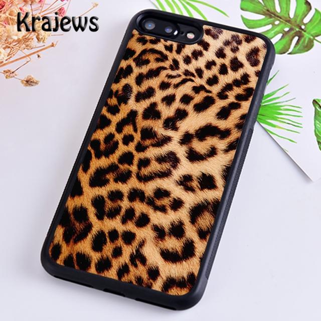 Krajews Leopard Print Scrun Soft Phone Case Cover For iPhone 17 Air 16 15 14 Plus 12 Pro Max Coque Shell Fundas