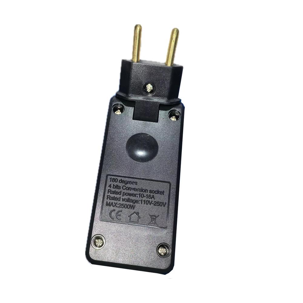 EU Stecker Adapter 4 in 1 Wandsteckdose Verlängerung EU Steckdose 180 Grad Steckeradapter Reiseadapter Tragbarer Stromwandler