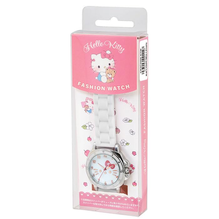 J-Axis Sanrio Rubber Big Face Watch, Hello Kitty, Women's, White, CR3C0008-KTW