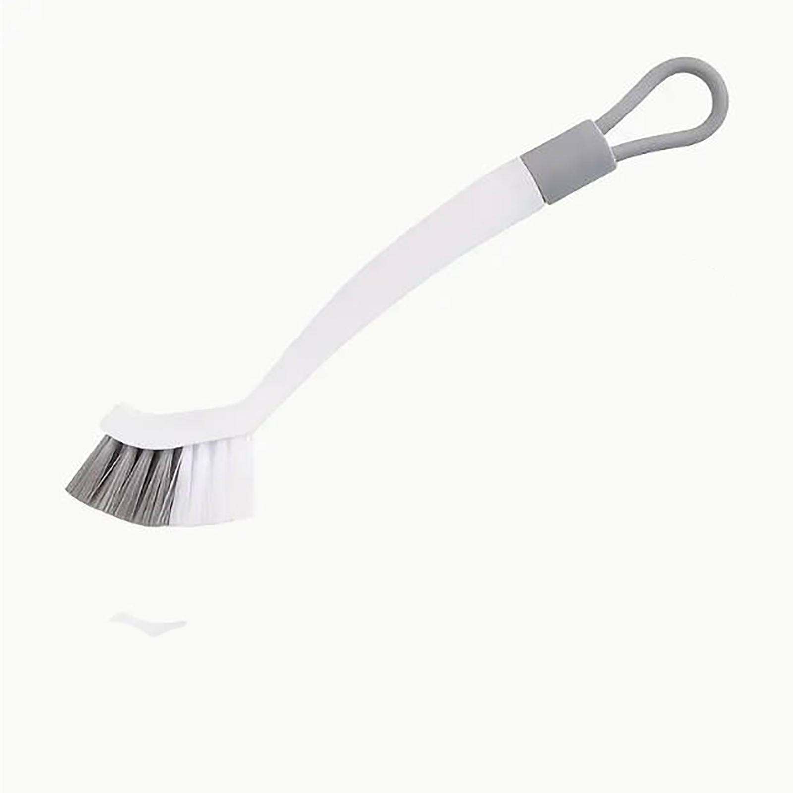 

Бытовая угловая щетка с длинной ручкой и щетиной, кухонная утварь, щетка для мытья кастрюль и мисок, щетка для чистки плитки в ванной комнате. One Size белый