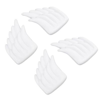 2 Paar Schuhflügel Weiß ABS Waschbar mit Schnalle Flügel Schuhaufsatz Zubehör zur Dekoration
