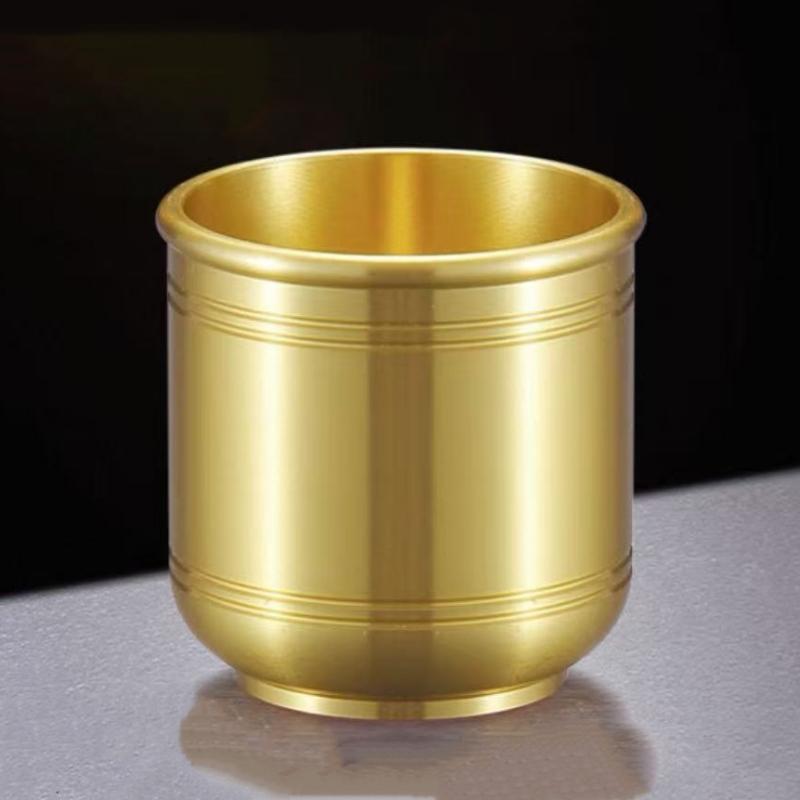 European Vodka Glass,Brass Retro Polishing Spirits Cup,Mini Portable Drinking Tumbler,Delicacy Living Room Decoration Gift