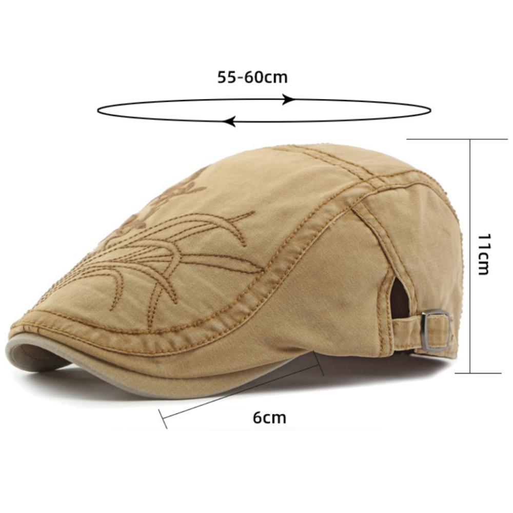 HT4406 Berets for Men Women Vintage Artist Painter Beret Hat Male Female Cotton Ivy Flat Cap Spring Adjustable Floral Beret Cap