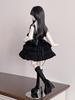 HAMRETHYPPZ BJD Ball Jointed Doll Dress Doll Costume Doll Maid Clothes Ball Jointed Doll Dress Up Spring Cute Elegant Black Lolita Dress for BJD Dolls
