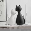 Ceramic Cat Figurine Modern Minimalist Home Decor Living Room TV Cabinet Couple Bedroom Wedding Gift